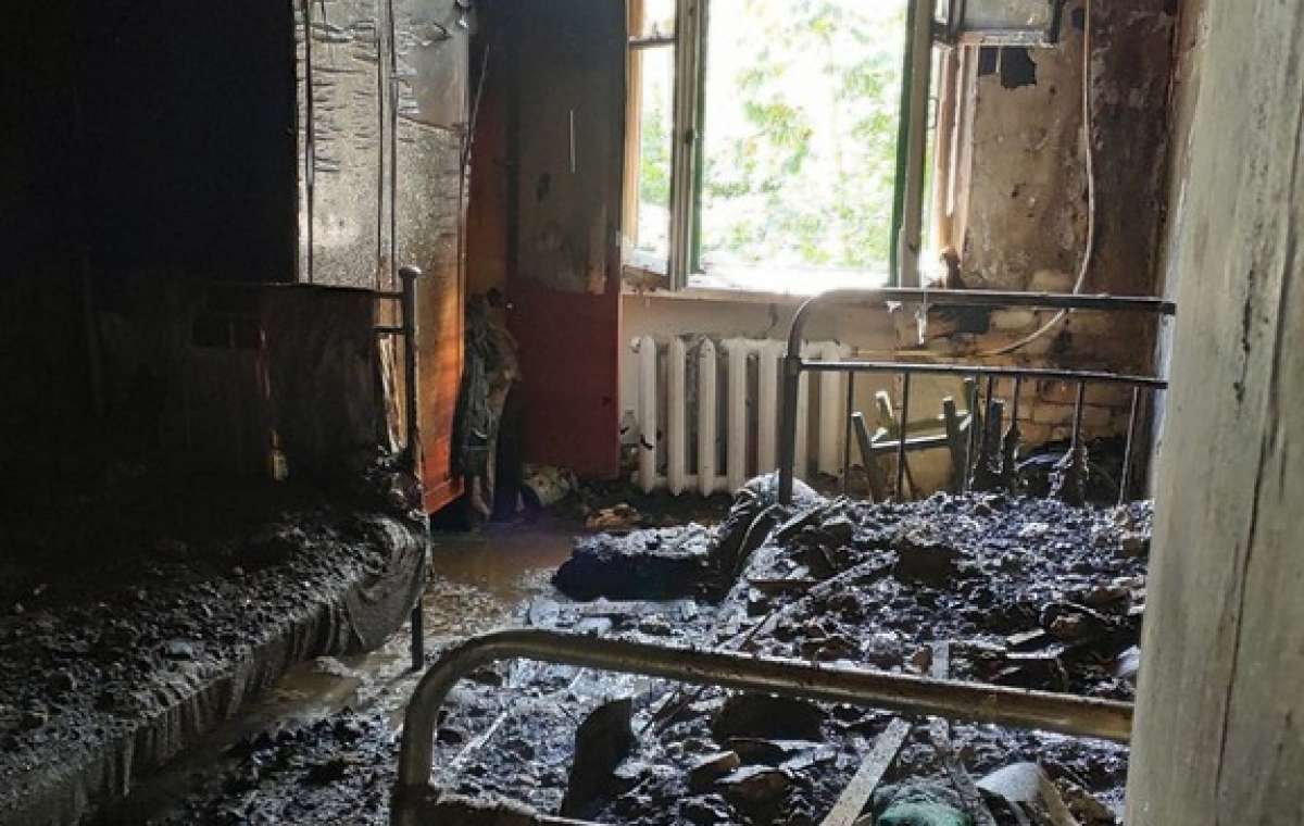 В Торецке во время пожара пострадала пожилая женщина