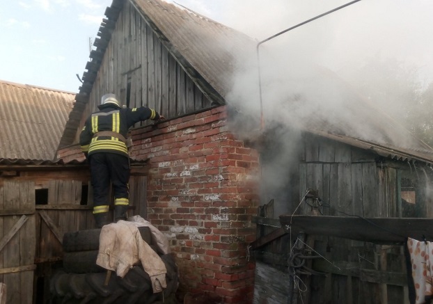 В Константиновке сегодня утром горел дом по улице Емельянова