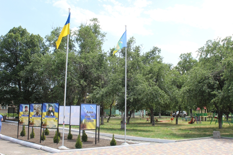 В Ильиновке открыли Аллею памяти, посвященную погибшим воинам. Фото