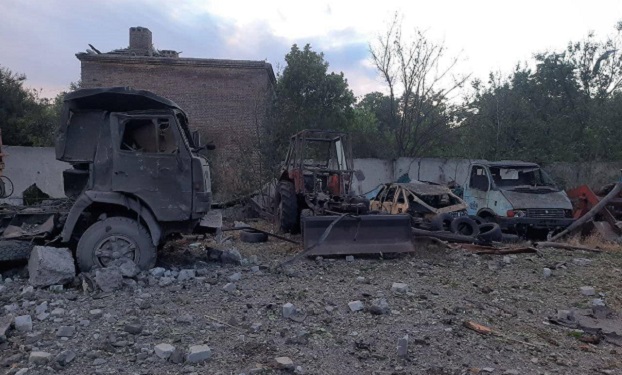Ночной обстрел Константиновки: Повреждено здание пожарной части 