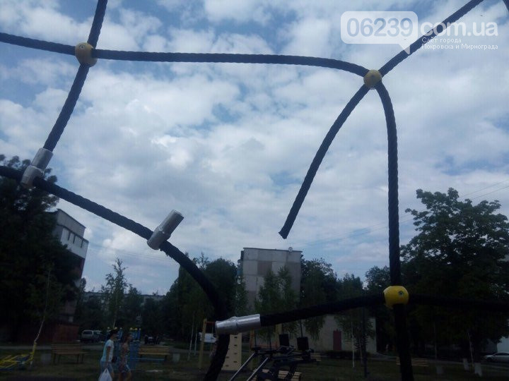 В Покровске новый веревочный городок уже пострадал от действий вандалов