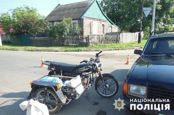 ДТП в Константиновке: Волга столкнулась с мотоциклом. Есть пострадавшие