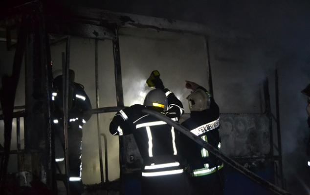 В Ровно сгорел автобус