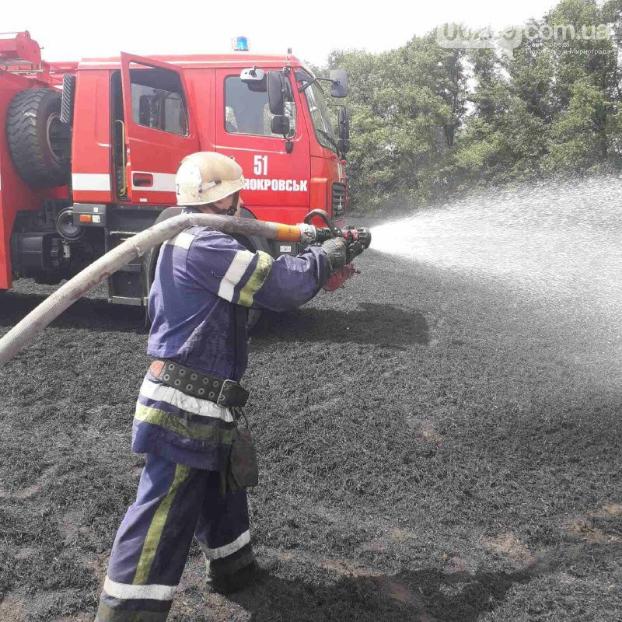 Огнебоpцы спpавились с пожаром в поле в Покровском районе 