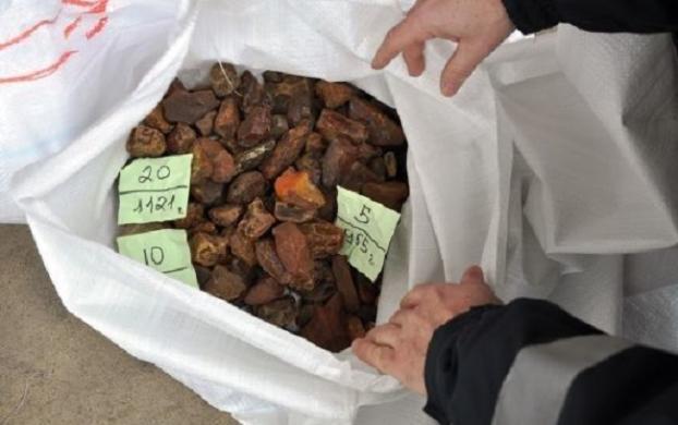 Правоохранители изъяли 74 кг янтаря в Луцке
