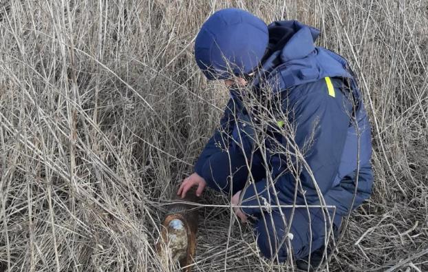 Спасатели на Донбассе обнаружили артиллерийский снаряд