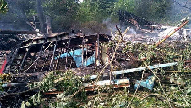 В Украине после аварийной посадки сгорел самолет 