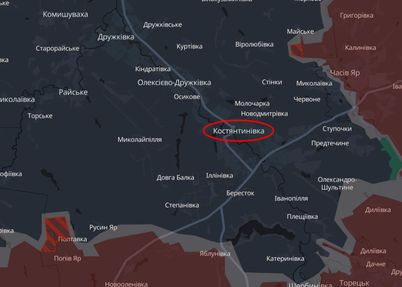 Новое продвижение российской армии на Константиновском направлении: Как изменилась карта боевых действий