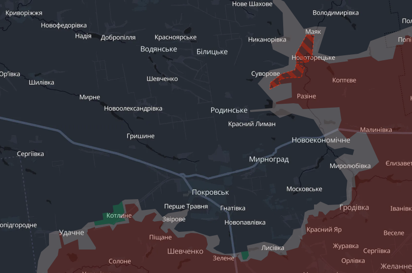 На північ від Мирнограда та у бік Дніпропетровської області: Армія РФ просунулась на Донеччині