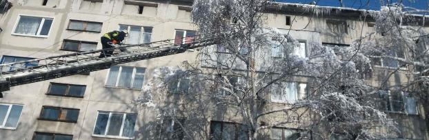 В Покровске спасатели убрали ветви дерева, создающие аварийную ситуацию 