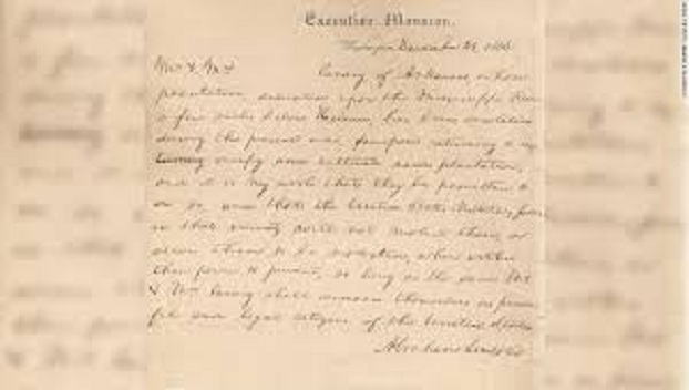 Письмо Линкольна продали за 60 тысяч долларов