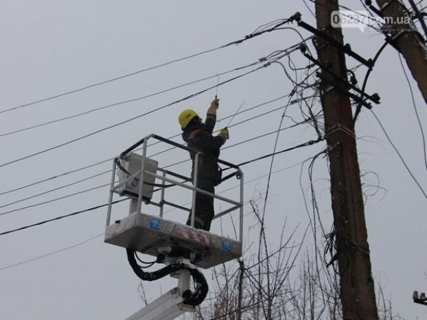 Электроснабжение Селидово и соседних населенных пунктов существенно пострадало от непогоды