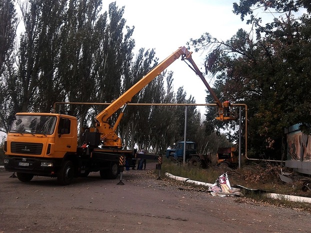 В Новолуганском восстановили поврежденный газопровод