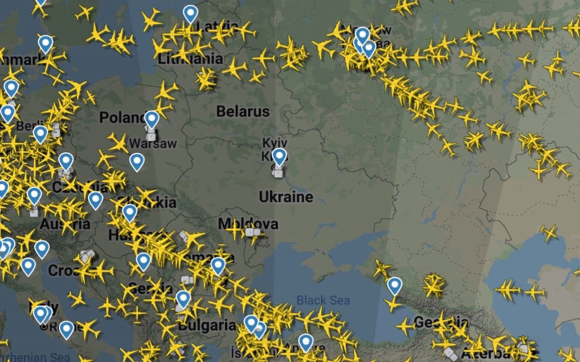 Полеты над Украиной разрешат не раньше 2029 года — прогноз Евроконтроля