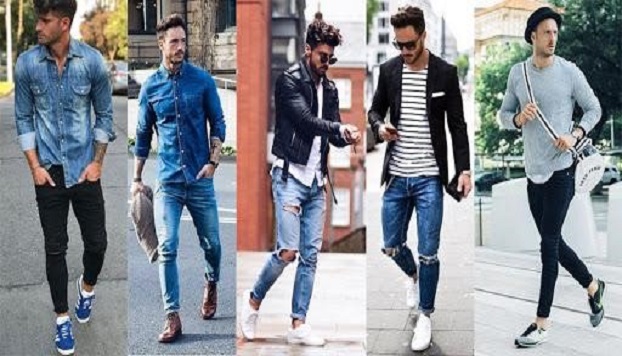 С какой обувью носить узкие мужские джинсы?