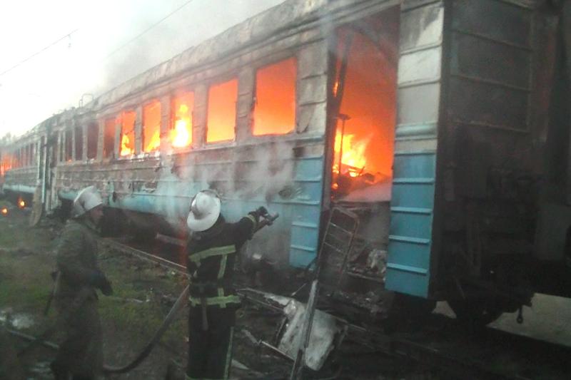 В Украине сгорели две электрички за два дня
