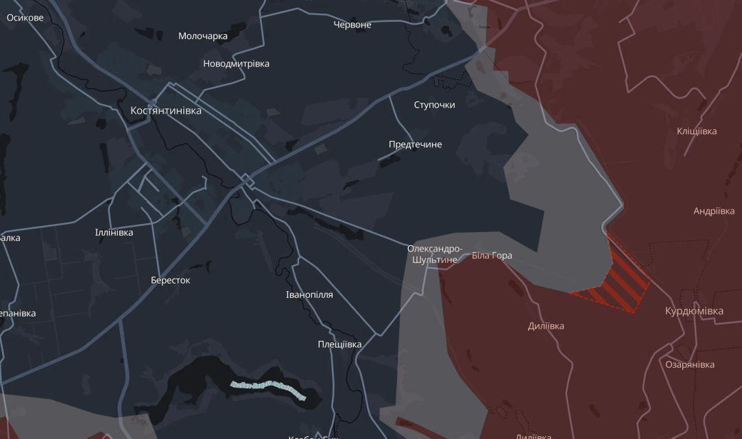 Российские войска продвинулись в сторону Константиновки и Яровой: Как выглядит карта