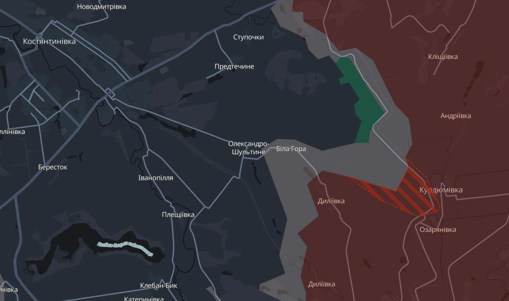 Константиновское направление: Армия РФ продвинулась возле Курдюмовки и Яблоновки — DeepState