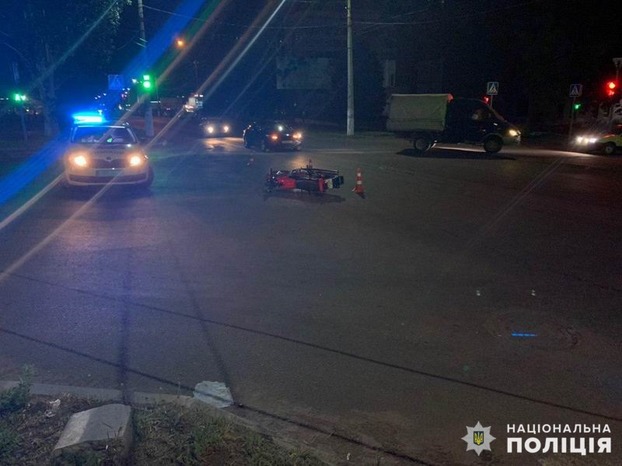 Мотоциклист госпитализирован после ДТП в Славянске