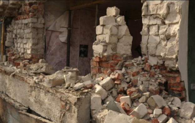 В Харькове рухнула стена жилого дома