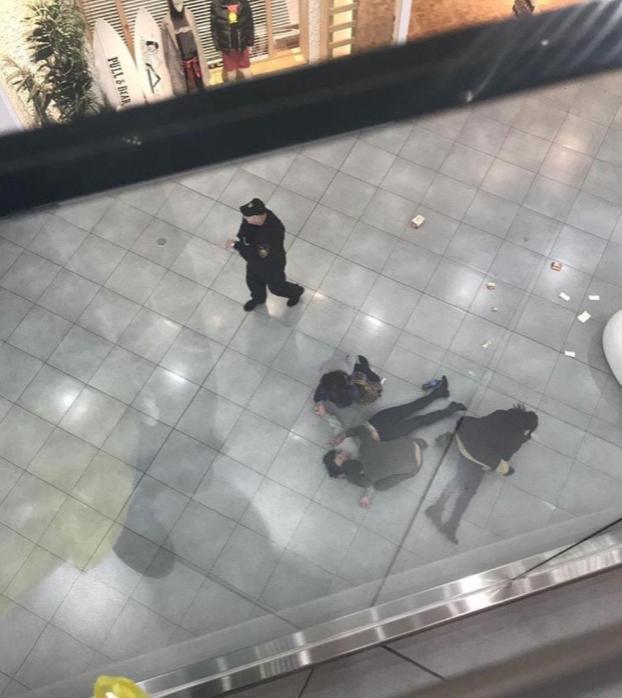 В ТРЦ Москвы девушки упали с 3-го этажа во время селфи. Видео