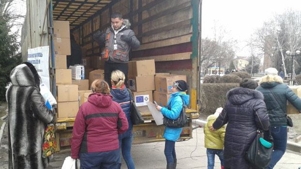 Организация «Человек в беде» доставила в Красноармейск гуманитарную помощь