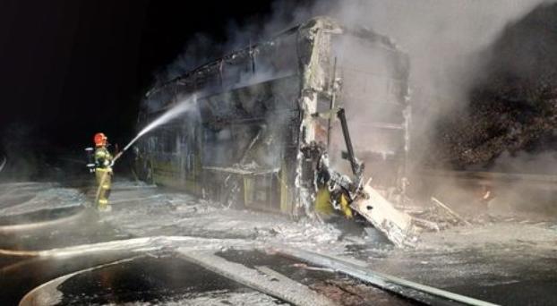 В Польше загорелся автобус, 70 украинцев эвакуировали