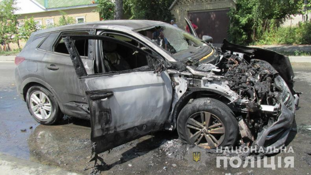 Возгорание автомобиля ликвидировано в Луганской области