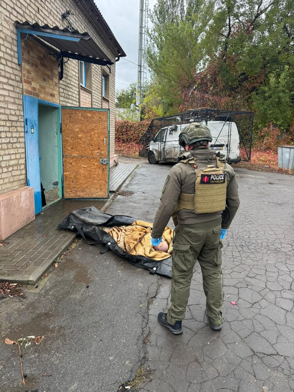 Разрушения в Константиновке 21 октября