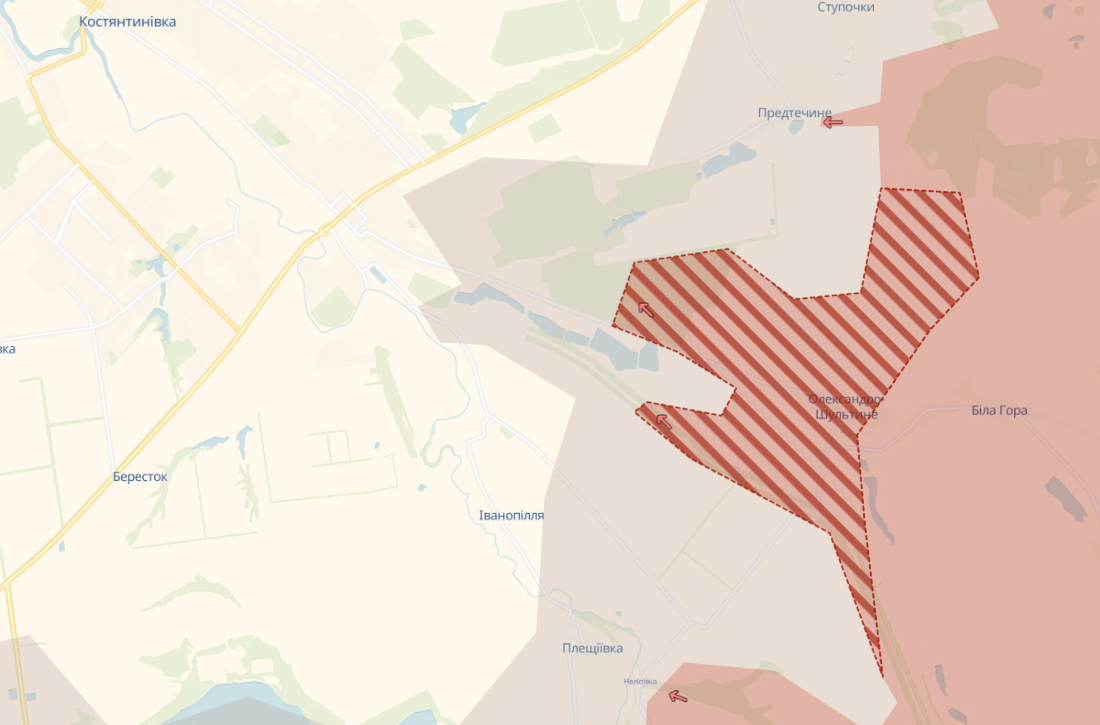 Просування армії РФ біля Костянтинівки