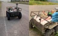 Украинские военные с помощью наземного робота эвакуировали раненого мирного жителя