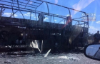 В Херсонской области дотла сгорел автобус