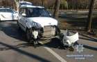 Car bowled over as a result of an accident in Kramatorsk