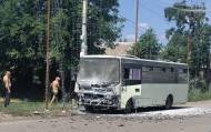 В Краматорске российский дрон атаковал автобус: пассажиры и водитель не пострадали