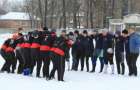 В Красноармейске перед Новым годом играли в регби на снегу