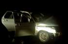 В Лимане водитель расплющил о столб автомобиль