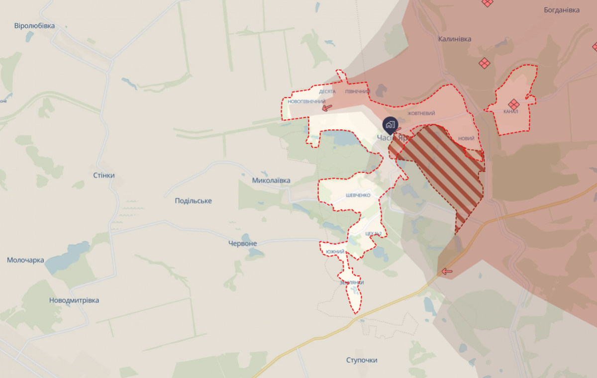 Российская армия продвинулась в Часовом Яру. Как выглядит карта боевых действий