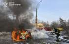 В Славянске утром загорелся легковой автомобиль