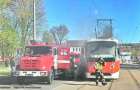 В Донецке загорелся пассажирский трамвай