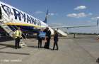 The first flight Ryanair flew off from the Ukrainian airport 