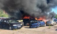 Краматорск: из-за удара вражеского FPV-дрона загорелась автостоянка