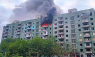 Пожары в Дружковке, Краматорске и Славянске из-за обстрелов