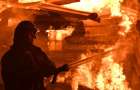 В Киеве произошел масштабный пожар на территории частного дома