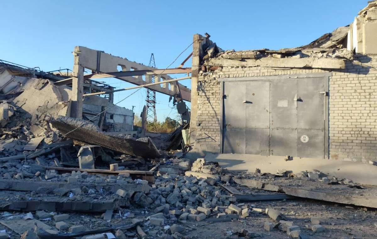 В Константиновке окончательно разрушено админздание горгаза. Фото