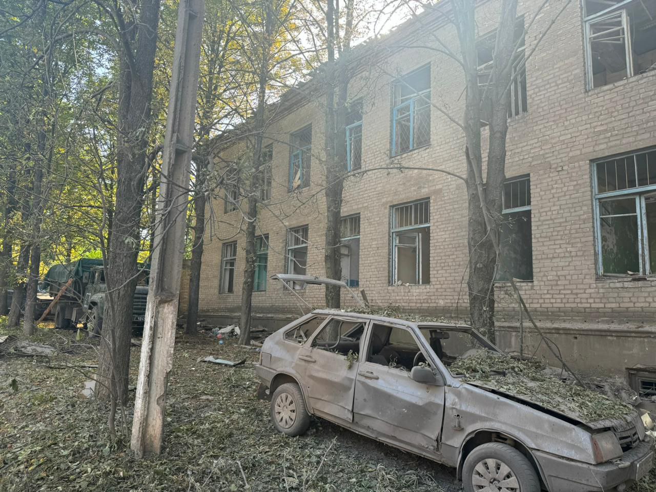 Последствия обстрела Константиновки ночью 5.07